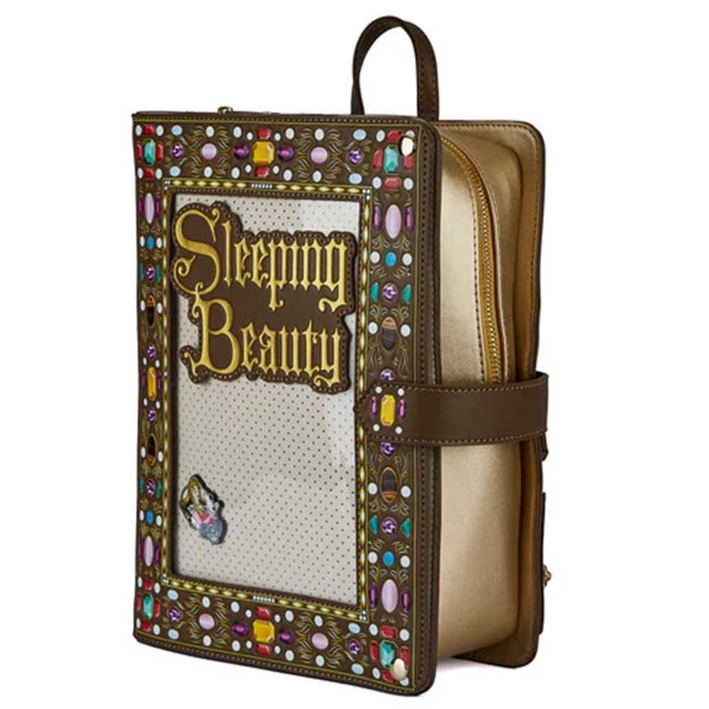 完売品　ラウンジフライ　眠れる森の美女 リュック　オーロラ姫　ストーリーブック型 Disney × Loungefly 眠れる森の美女 ストーリーブック型バックパック