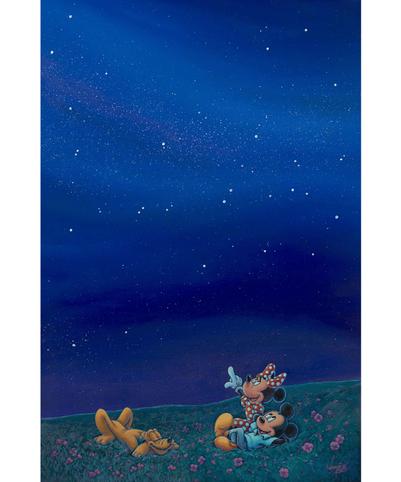 ディズニー公式ファインアート ミッキー&ミニー 