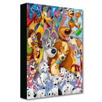 ディズニー公式ファインアート　"So Many Disney Dogs" 　数量限定版　（額装なし） 【ヨーロッパから正規品・新品をお届け】