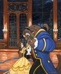 美品　Disney ディズニー　美女と野獣の絵　額装 fit=scale-down,w=1200