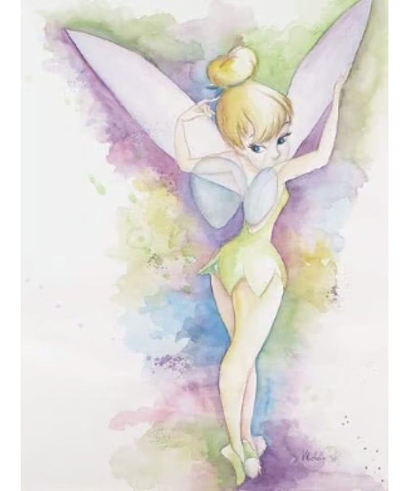 超希少！ティンカーベル　壁飾り　絵装飾品　インテリア　額装　ディズニー　妖精 超希少！ティンカーベル壁飾り絵装飾品インテリア額装ディズニー妖精