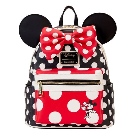 Disney × Loungefly　 ミニーマウス　ミニリュック　"Rocks the Dots"　【ヨーロッパから正規品・新品をお届け】