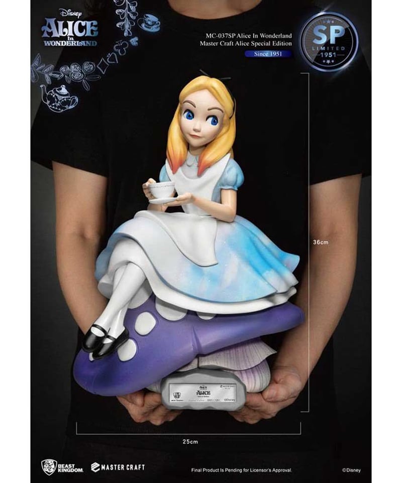ディズニー ふしぎの国のアリス 大型精巧フィギュア限定版 高さ