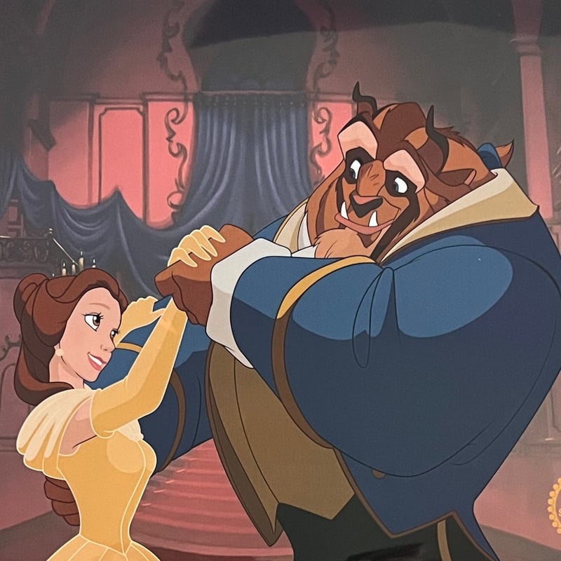 ディズニー 公式セリグラフセル 美女と野獣 限定版【ヨーロッパから