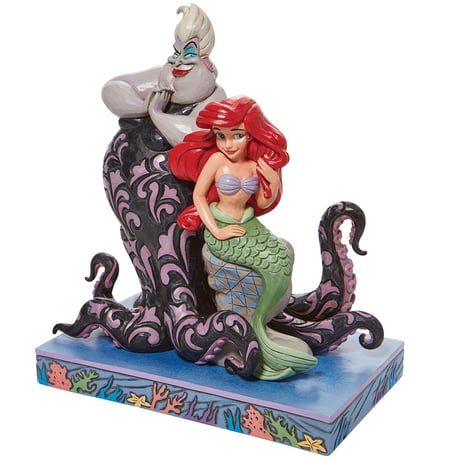 ディズニー　リトル・マーメイド　アリエル＆アースラ　フィギュリン (高さ約23cm彫像)　【ヨーロッパから新品・正規品をお届け】