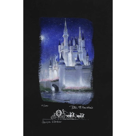 ディズニー公式ファインアート　シンデレラ　"Cinderella Castle" 限定版　番号＆額装つき　作者直筆サイン＆リマークあり  【ヨーロッパから正規品・新品をお届け】