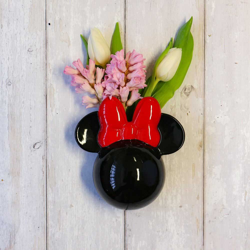 【ギフ_包装】 ディズニー ミニーマウスの花瓶(壁掛け用) 【ヨーロッパから正規 置物