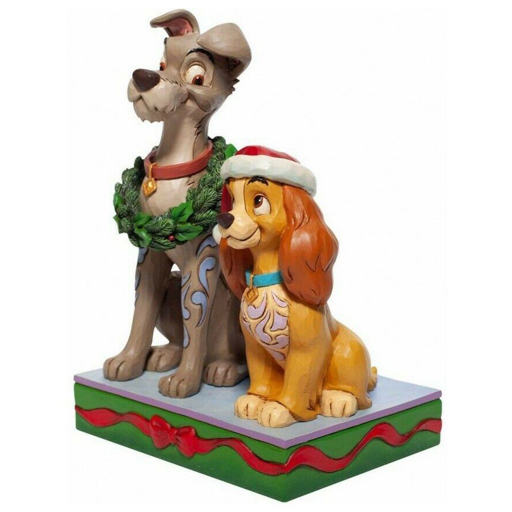 ディズニー WDCC トランプ クリスマスツリー わんわん物語 陶器 フィギュア ディズニー わんわん物語 レディ&トランプのフィギュリン(彫像