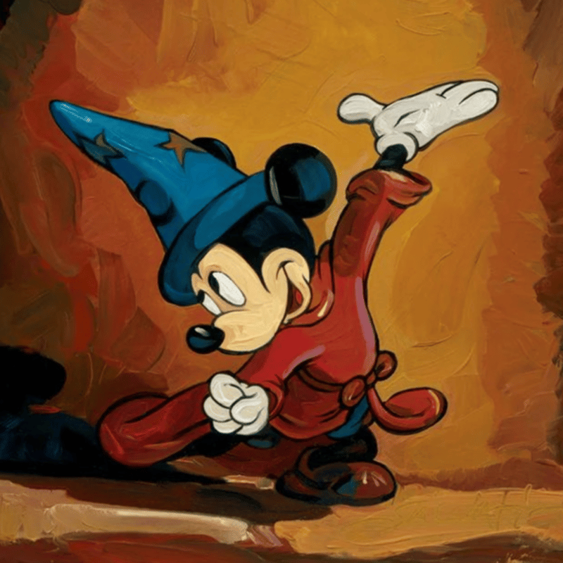 ディズニー絵画ソーサラーミッキー原画