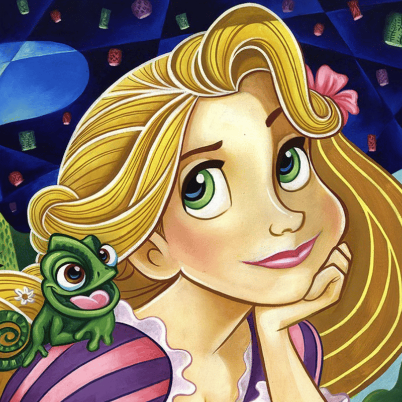 ディズニー公式ファインアート 塔の上のラプンツェル 