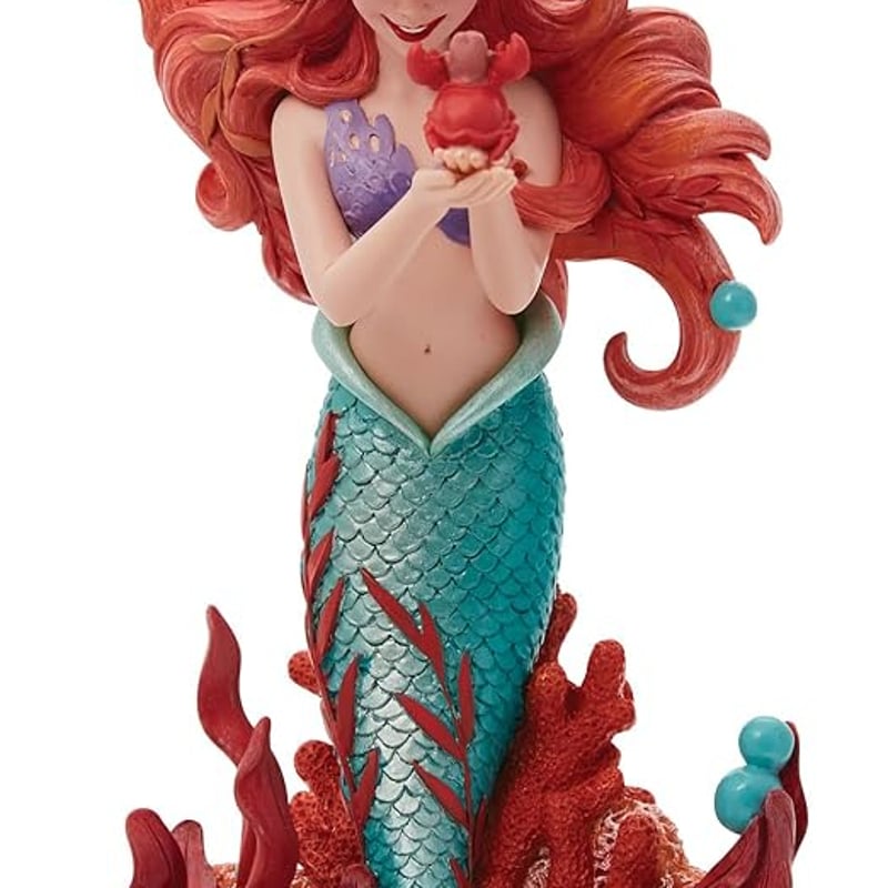 フィギュア ディズニー アリエル　木彫り　The little mermaid エネスコ enesco. ディズニー・トラディション Disney Traditions
