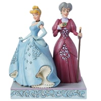 ディズニー　シンデレラ＆トレメイン夫人　フィギュリン (高さ約21cm彫像)　【ヨーロッパから新品・正規品をお届け】
