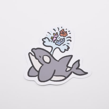 防水ステッカー【シャチとウミウシ】
