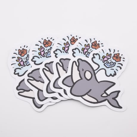 防水ステッカー【シャチとウミウシ】