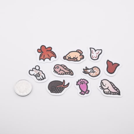 防水ステッカーフレーク【深海生物】