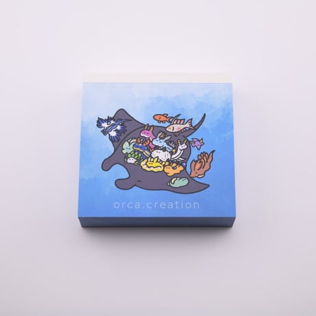 ブロックメモ【マンタとウミウシ】