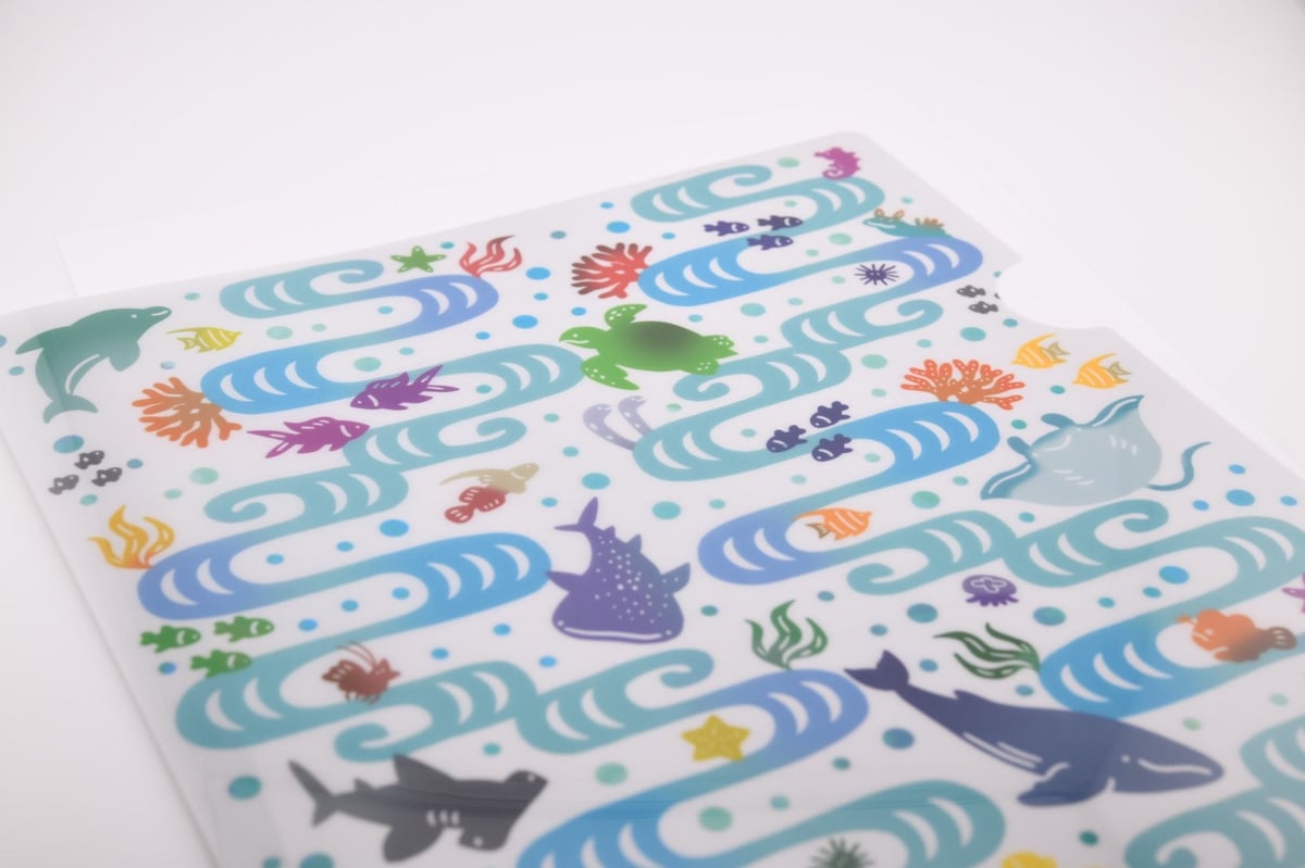 紅型沖縄の生き物たち クリアファイル | orca.creation