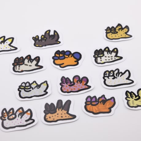 防水ステッカーフレーク【ツノザヤウミウシ】