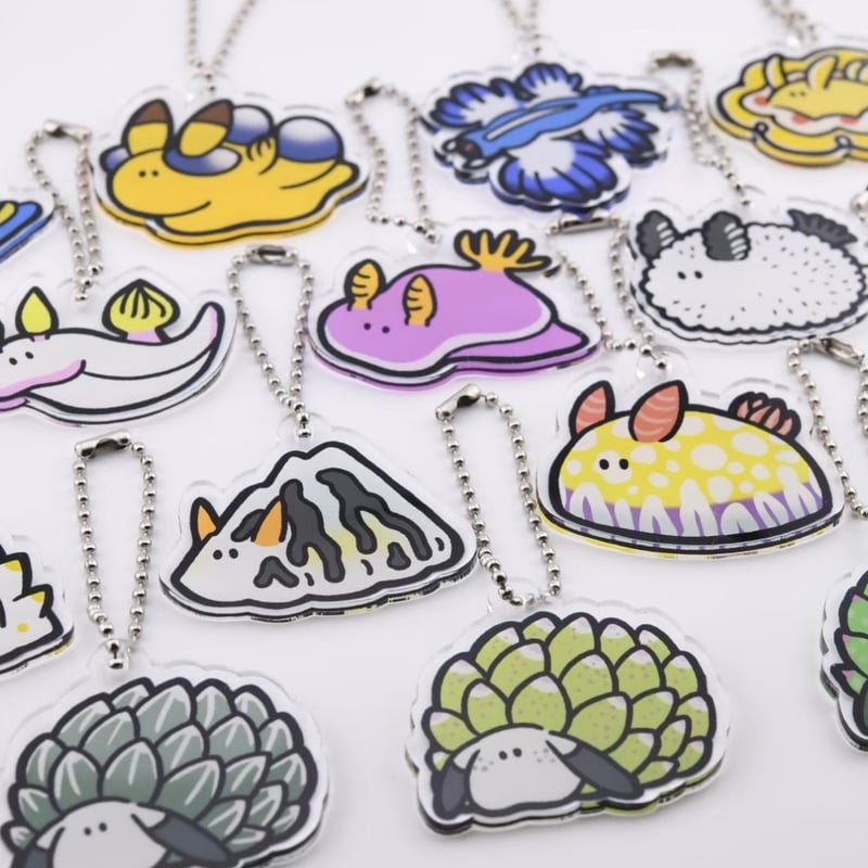 アクリルキーホルダー【アオミノウミウシ】 | orca.creation