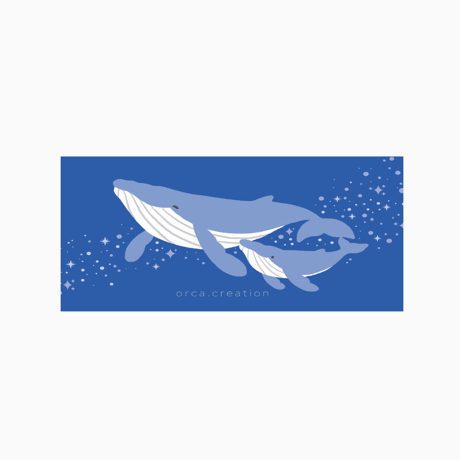 フェイスタオル【ザトウクジラ】