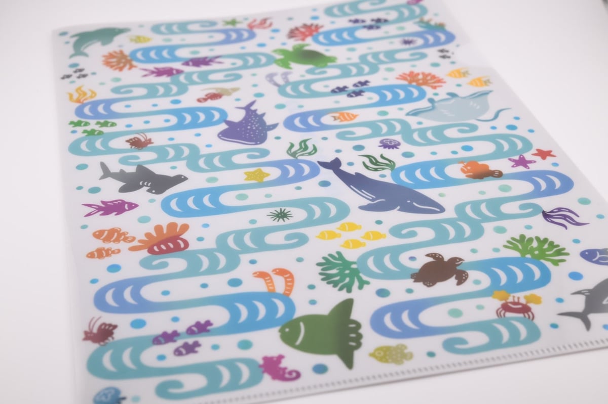 紅型沖縄の生き物たち クリアファイル | orca.creation