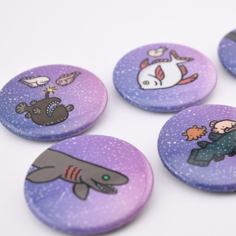 深海生物 缶バッチ | orca.creation