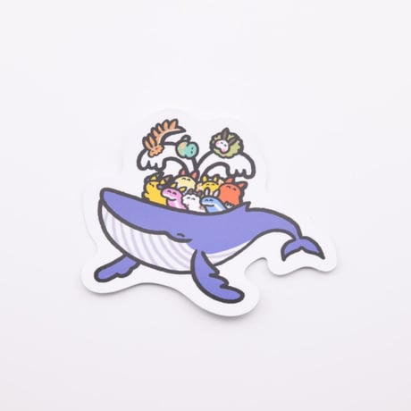 防水ステッカー【クジラでGo】