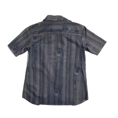 2001AW LAD MUSICIAN Wood Grain Patterned Short Sleeve Shirt