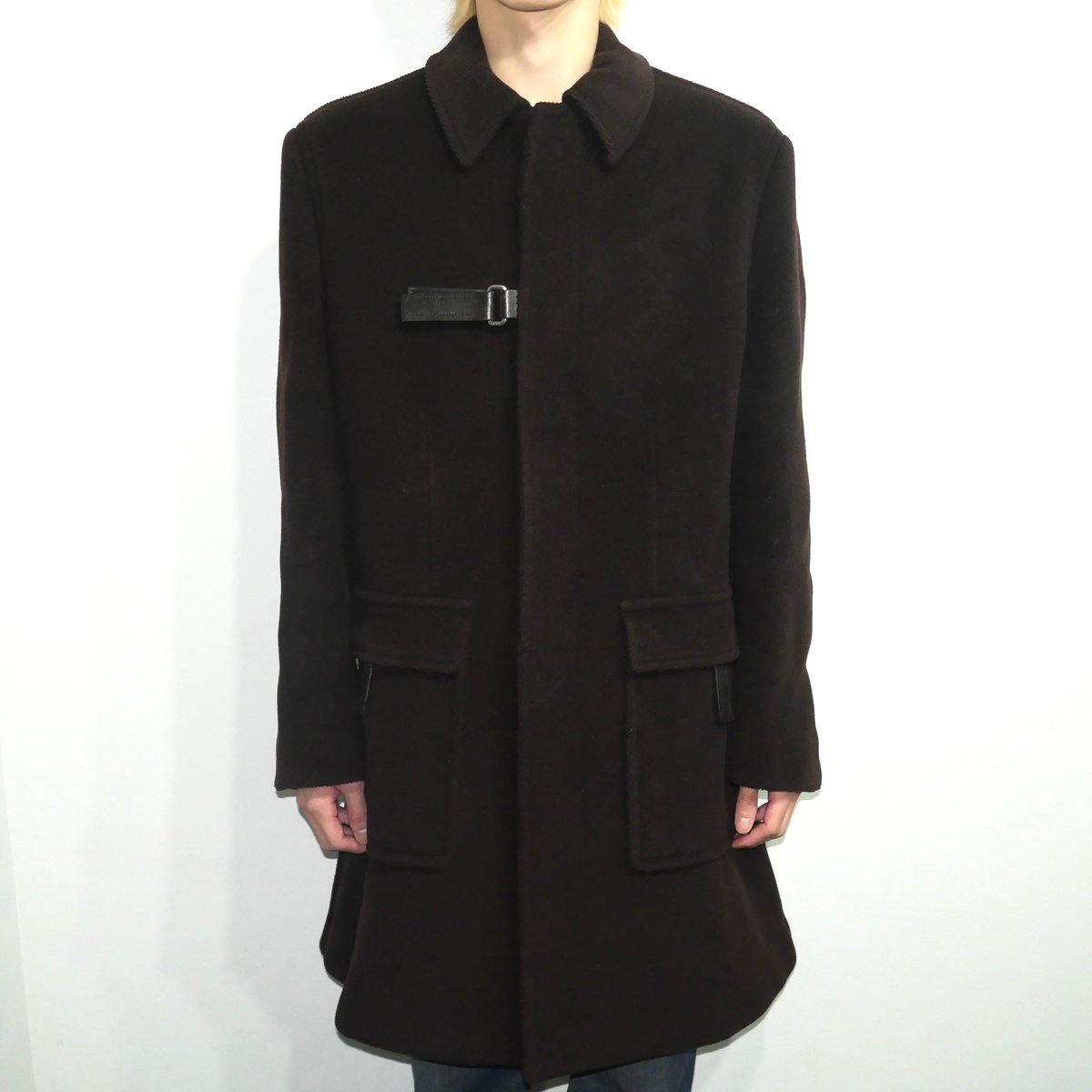 1999a/w prada leather velcro designed coat | aaar