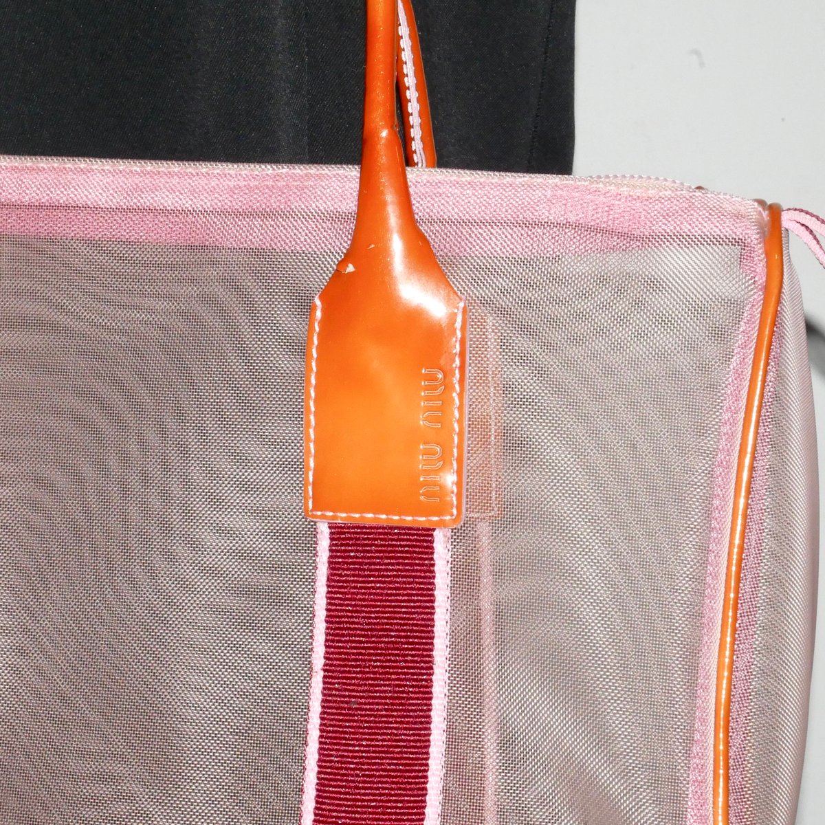 MIUMIU ARCHIVE MESH SKELETON TOTE BAG