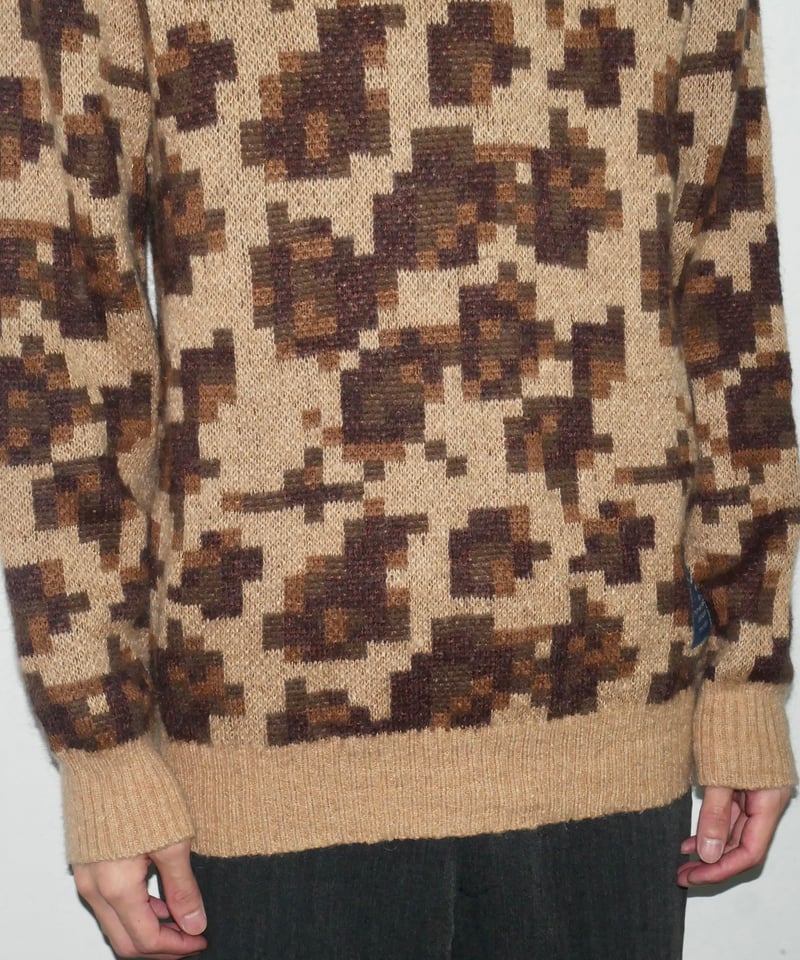 tete homme × beauty:beast digital leopard knit