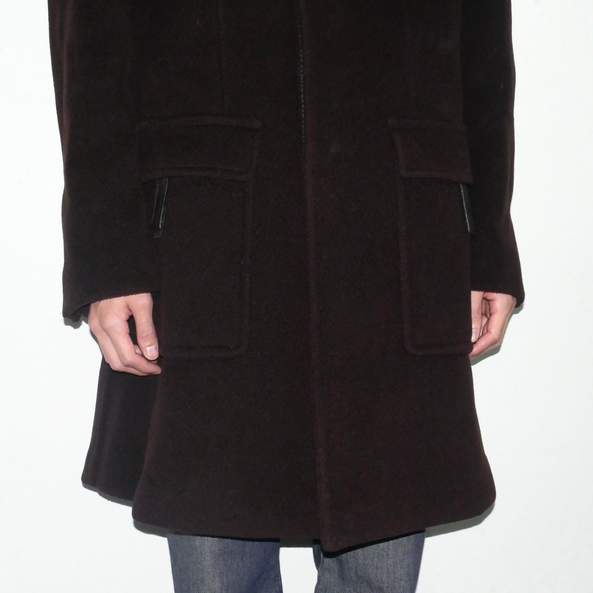 1999a/w prada leather velcro designed coat | aaar
