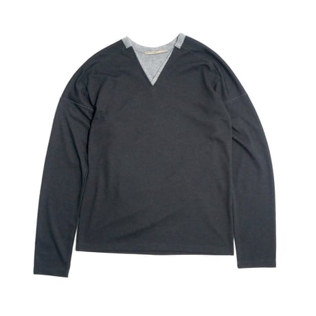 MARITHE + FRANCOIS GIRBAUD Bi-Color V-Neck Knit