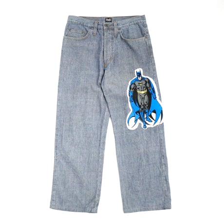 D&G "Bat-Man" Patched Wide Denim Pants