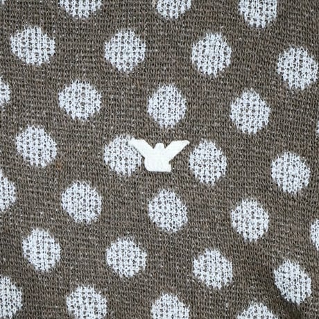 1990s EMPORIO ARMANI Polka-Dots Patterned Knit Polo Shirt