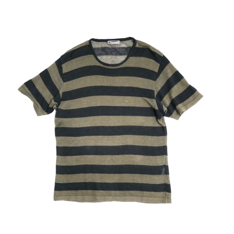 1980s ISSEY MIYAKE MEN Border Short Sleeve Knit