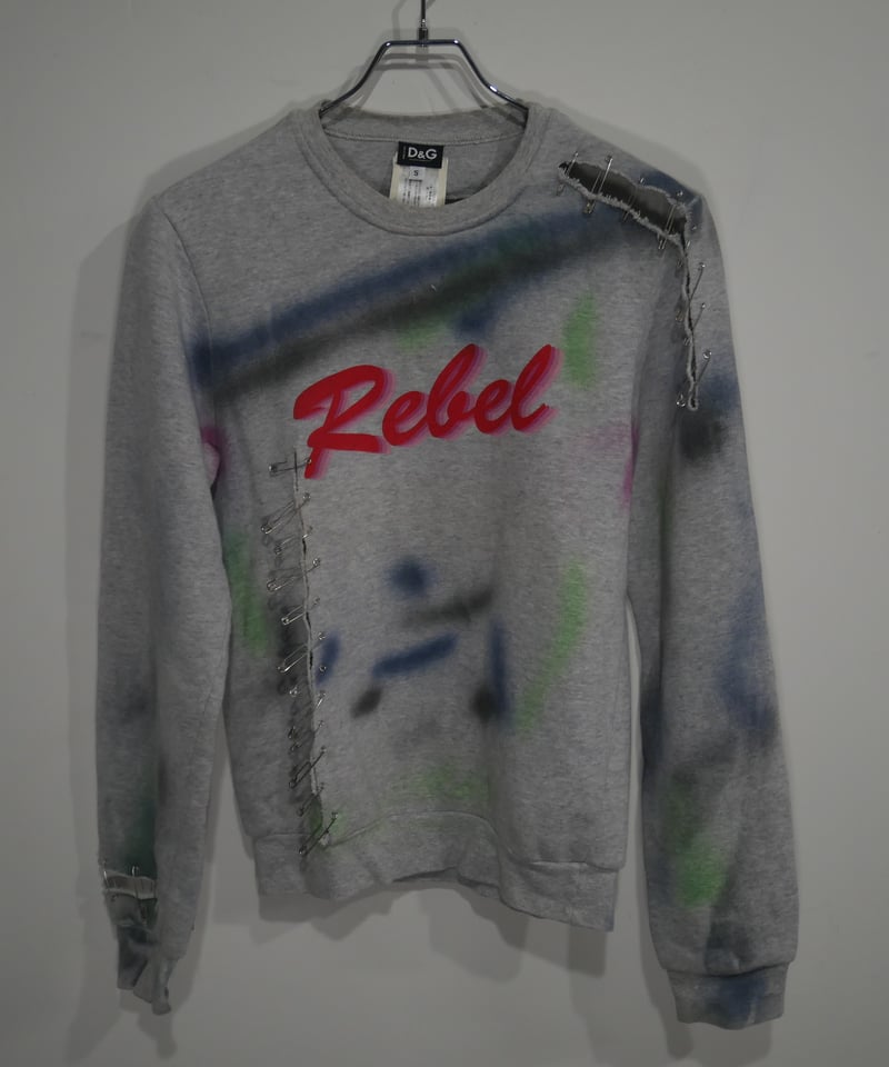 トップス d&g damaged sweat with safety pins d&g damaged sweat with safety pins | aaar