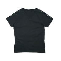 5351 pour les hommes Shoulder Studs V-Neck Tee
