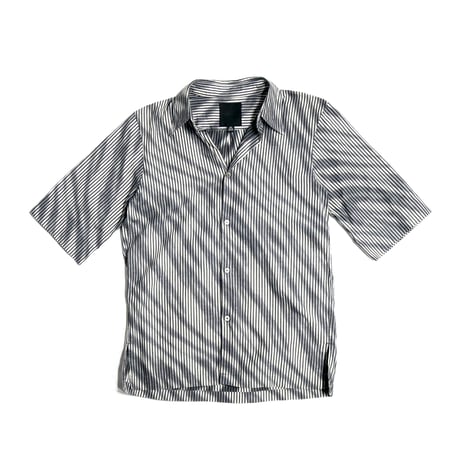 2003SS LAD MUSICIAN Zebra Patterned Stripe Short Sleeve Shirt