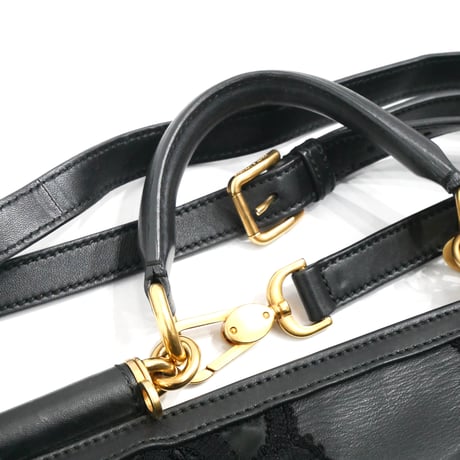 DOLCE & GABBANA Lace Docking 2-Way Hand Bag