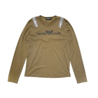 EMPORIO ARMANI Shoulder Zip Long Sleeve Tee