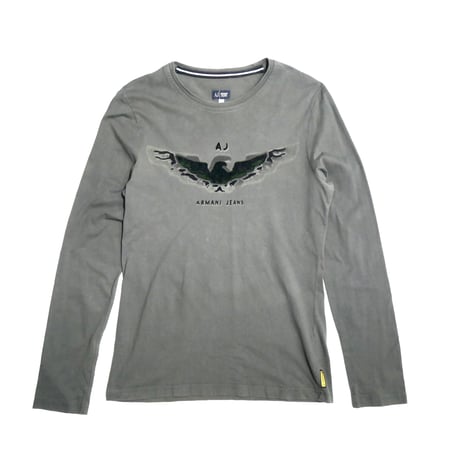 ARMANI JEANS Eagle Motif Long Sleeve Tee