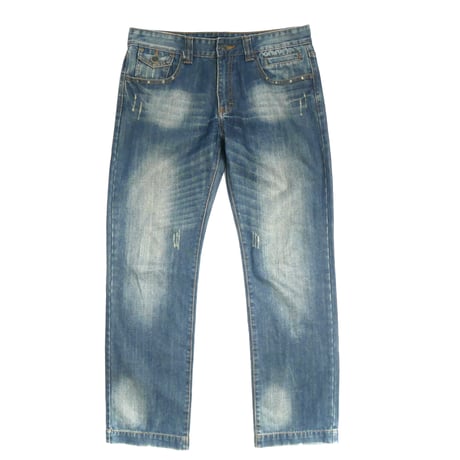 DOLCE&GABBANA Back Pocket Zip Wide Denim Pants