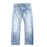 DOLCE&GABBANA Damaged Straight Denim Pants