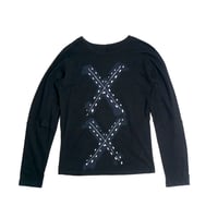 MARITHE + FRANCOIS GIRBAUD Back Lace Long Sleeve Tee