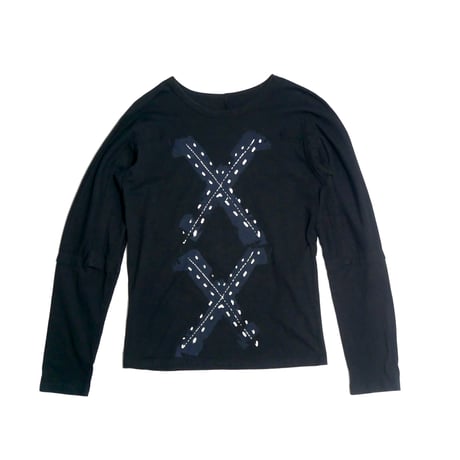 MARITHE + FRANCOIS GIRBAUD Back Lace Long Sleeve Tee