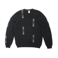 1990s Gianni Versace Block Patterned V-Neck Knit