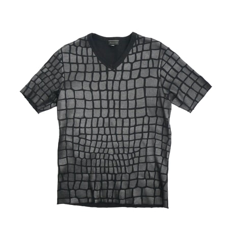 激レア！ yoshiyuki konishi 蛇柄シワ加工メッシュカットソー CATEGORY YOSHIYUKI KONISHI | aaar