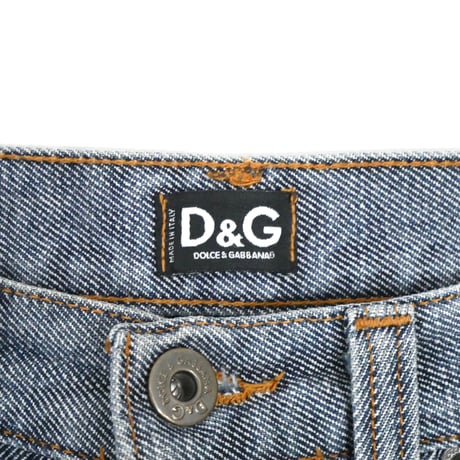 D&G "Bat-Man" Patched Wide Denim Pants