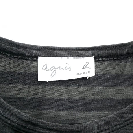 agnes b. Faded Border Long Sleeve Tee